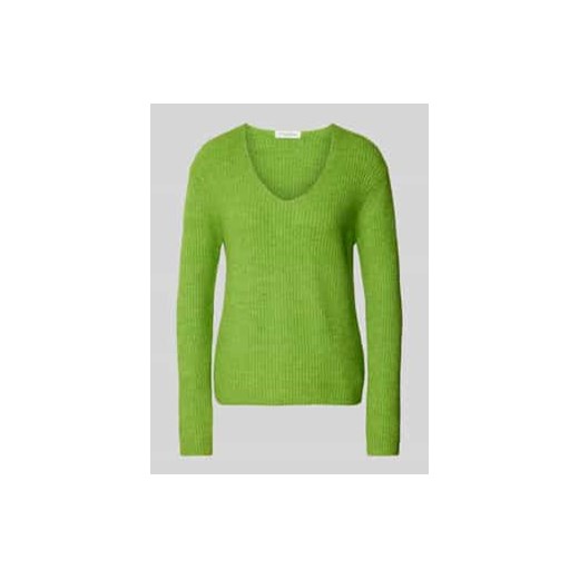 Sweter z dzianiny z dekoltem w serek ze sklepu Peek&Cloppenburg  w kategorii Swetry damskie - zdjęcie 177812736