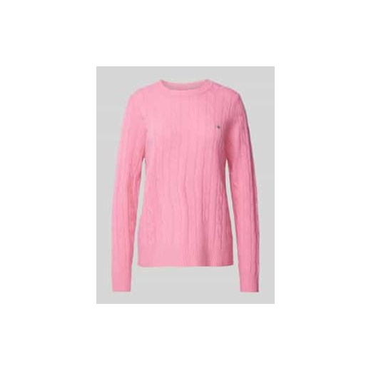 Sweter z dzianiny z wzorem warkocza ze sklepu Peek&Cloppenburg  w kategorii Swetry damskie - zdjęcie 177813177