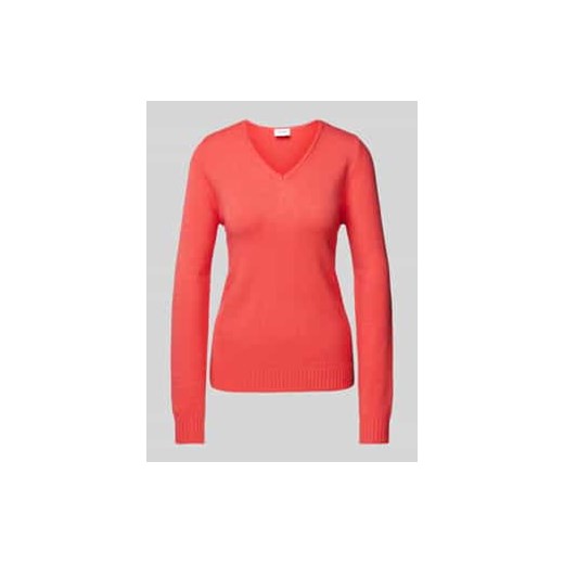 Sweter z dzianiny z dekoltem w serek model ‘RIL’ ze sklepu Peek&Cloppenburg  w kategorii Swetry damskie - zdjęcie 177813336