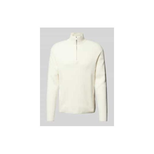 Sweter z dzianiny o kroju relaxed fit z efektem prążkowania ze sklepu Peek&Cloppenburg  w kategorii Swetry męskie - zdjęcie 177813448