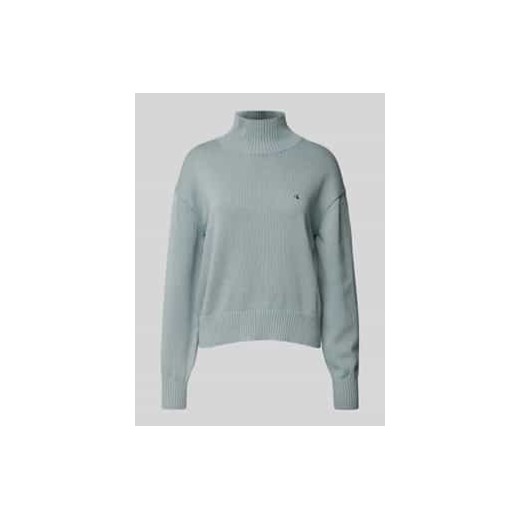 Sweter z dzianiny z prążkowanymi wykończeniami ze sklepu Peek&Cloppenburg  w kategorii Swetry damskie - zdjęcie 177813859