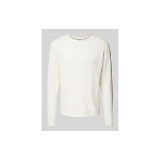 Sweter z dzianiny z prążkowanymi wykończeniami model ‘GEORGE’ ze sklepu Peek&Cloppenburg  w kategorii Swetry męskie - zdjęcie 177814099