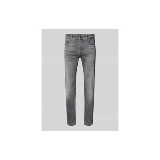 Jeansy o kroju slim fit z efektem znoszenia model 'DELAWARE' ze sklepu Peek&Cloppenburg  w kategorii Jeansy męskie - zdjęcie 177814137