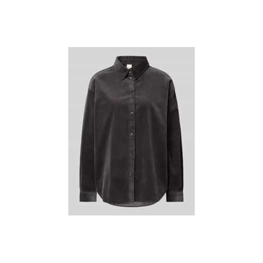 Bluzka sztruksowa o kroju regular fit z wykładanym kołnierzem model ‘CORDA’ ze sklepu Peek&Cloppenburg  w kategorii Koszule damskie - zdjęcie 177814436