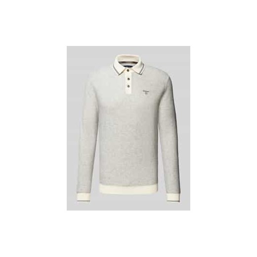 Sweter z dzianiny z kołnierzykiem polo model ‘Hilden’ ze sklepu Peek&Cloppenburg  w kategorii Swetry męskie - zdjęcie 177814508