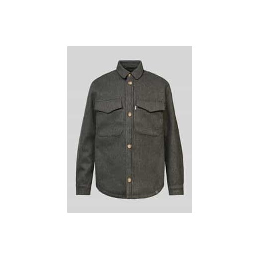 Kurtka koszulowa o kroju regular fit z kieszeniami na piersi ze sklepu Peek&Cloppenburg  w kategorii Kurtki męskie - zdjęcie 177814598