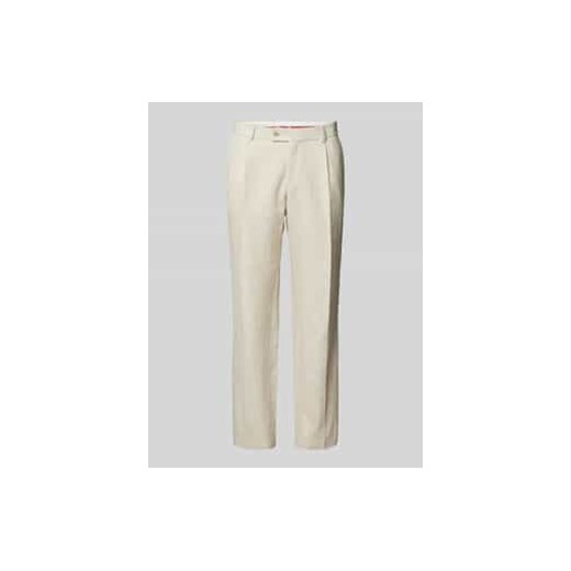 Spodnie do garnituru o kroju regular fit z zakładkami w pasie i kantem model ‘Peter’ ze sklepu Peek&Cloppenburg  w kategorii Spodnie męskie - zdjęcie 177814639