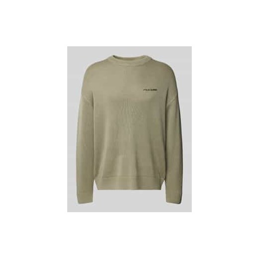 Sweter z dzianiny o kroju oversized z wyhaftowanym logo ze sklepu Peek&Cloppenburg  w kategorii Swetry męskie - zdjęcie 177814647