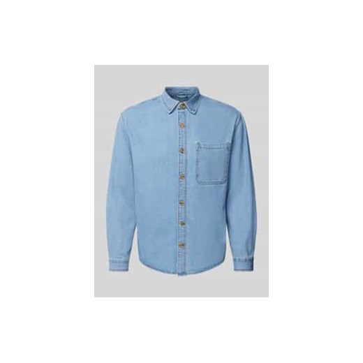 Koszula jeansowa o kroju regular fit model ‘LEO’ ze sklepu Peek&Cloppenburg  w kategorii Koszule męskie - zdjęcie 177814839