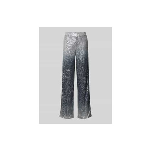 Spodnie szerokie o kroju tapered fit z cekinowym obszyciem model ‘DELPHIA’ ze sklepu Peek&Cloppenburg  w kategorii Spodnie damskie - zdjęcie 177814879