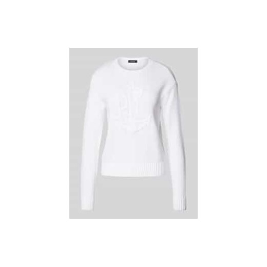 Sweter z dzianiny z prążkowanymi wykończeniami ze sklepu Peek&Cloppenburg  w kategorii Swetry damskie - zdjęcie 177814939