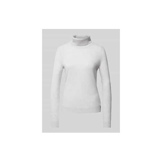Sweter z wywijanym kołnierzem z prążkowanymi wykończeniami ze sklepu Peek&Cloppenburg  w kategorii Swetry damskie - zdjęcie 177815048