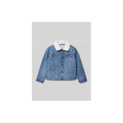 Kurtka jeansowa z dodatkiem wełny i kieszeniami na piersi model ‘JACK’ Name It 116 promocyjna cena Peek&Cloppenburg