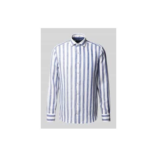 Koszula lniana o kroju slim fit z kołnierzykiem typu kent model ‘Sykia’ ze sklepu Peek&Cloppenburg  w kategorii Koszule męskie - zdjęcie 177815605