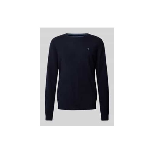 Sweter z dzianiny z wyhaftowanym logo ze sklepu Peek&Cloppenburg  w kategorii Swetry męskie - zdjęcie 177815799