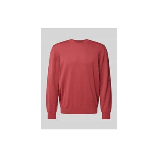 Sweter z dzianiny z czystej żywej wełny z okrągłym dekoltem ze sklepu Peek&Cloppenburg  w kategorii Swetry męskie - zdjęcie 177816295