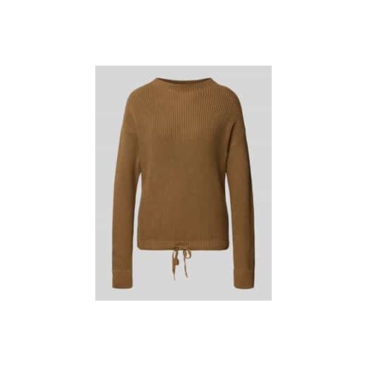Sweter z dzianiny z wiązanym detalem ze sklepu Peek&Cloppenburg  w kategorii Swetry damskie - zdjęcie 177816748