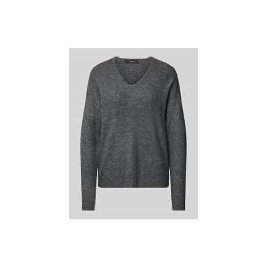 Sweter z dzianiny o kroju regular fit z dekoltem w serek model ‘CREWLEFILE’ ze sklepu Peek&Cloppenburg  w kategorii Swetry damskie - zdjęcie 177817386