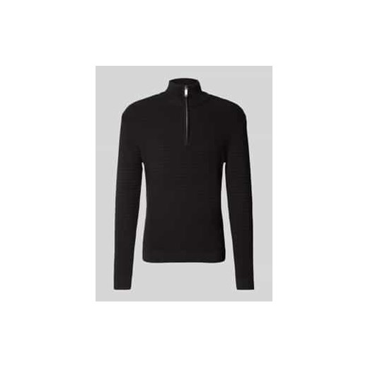 Sweter z dzianiny ze stójką model ‘THEO’ ze sklepu Peek&Cloppenburg  w kategorii Swetry męskie - zdjęcie 177817658