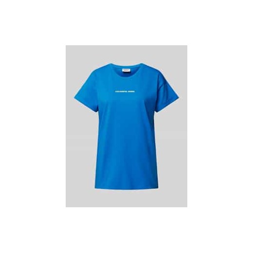 T-shirt o pudełkowym kroju z nadrukiem z logo ze sklepu Peek&Cloppenburg  w kategorii Bluzki damskie - zdjęcie 177818146