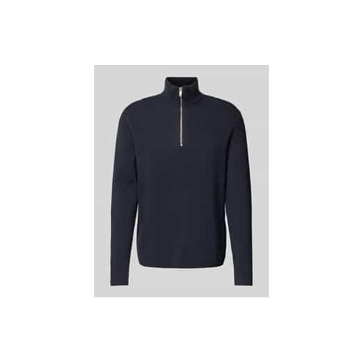 Sweter z dzianiny o kroju relaxed fit z efektem prążkowania ze sklepu Peek&Cloppenburg  w kategorii Swetry męskie - zdjęcie 177818405