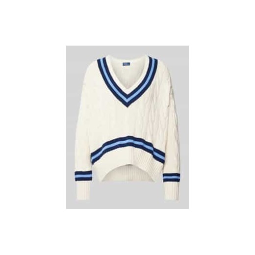 Sweter z dzianiny ze ściegiem warkoczowym model ‘CRICKET’ ze sklepu Peek&Cloppenburg  w kategorii Swetry damskie - zdjęcie 177818607