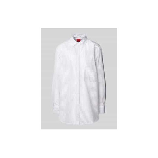 Bluzka koszulowa o kroju oversized z kieszenią na piersi ze sklepu Peek&Cloppenburg  w kategorii Koszule damskie - zdjęcie 177818957