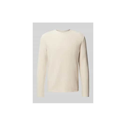 Sweter z dzianiny o kroju regular fit z mieszanki bawełny ekologicznej i przędzy szenilowej z gładką fakturą o splocie poprzecznym ze sklepu Peek&Cloppenburg  w kategorii Swetry męskie - zdjęcie 177819538