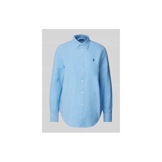 Bluzka koszulowa o kroju classic fit z wyhaftowanym logo ze sklepu Peek&Cloppenburg  w kategorii Koszule damskie - zdjęcie 177819768