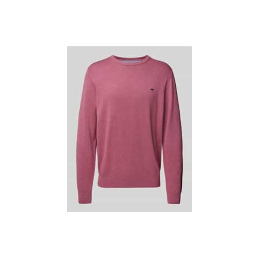 Sweter z dzianiny z wyhaftowanym logo ze sklepu Peek&Cloppenburg  w kategorii Swetry męskie - zdjęcie 177819849