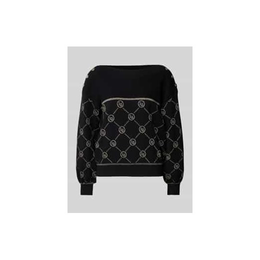 Sweter z dzianiny z wyhaftowanym logo ze sklepu Peek&Cloppenburg  w kategorii Swetry damskie - zdjęcie 177819896