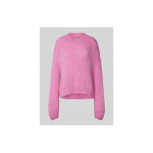 Sweter z dzianiny z mieszanki wełny z alpaki z okrągłym dekoltem ze sklepu Peek&Cloppenburg  w kategorii Swetry damskie - zdjęcie 177820308