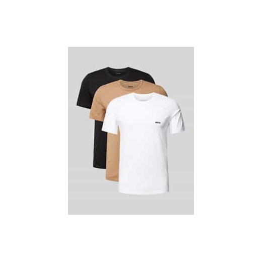 T-shirt z wyhaftowanym logo,w zestawie 3 szt.,model ‘Classic’ ze sklepu Peek&Cloppenburg  w kategorii Podkoszulki męskie - zdjęcie 177820395