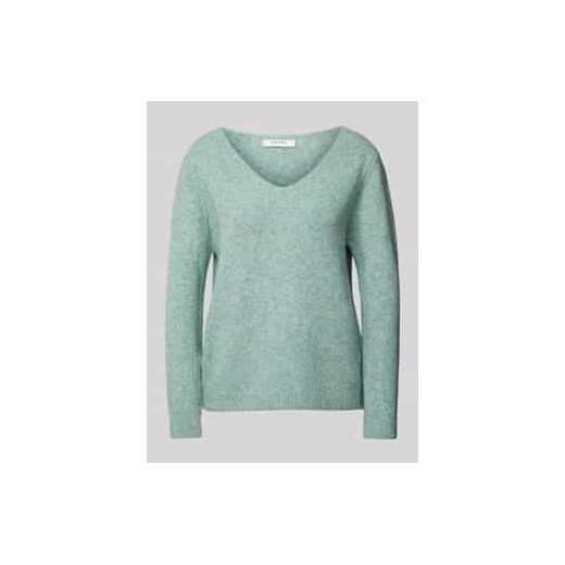 Sweter z dzianiny z prążkowanymi wykończeniami ze sklepu Peek&Cloppenburg  w kategorii Swetry damskie - zdjęcie 177820565