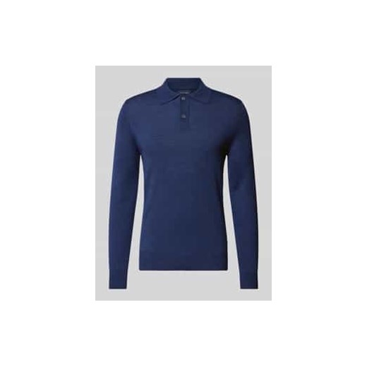 Sweter z dzianiny o kroju slim fit z kołnierzykiem polo ze sklepu Peek&Cloppenburg  w kategorii Swetry męskie - zdjęcie 177820729