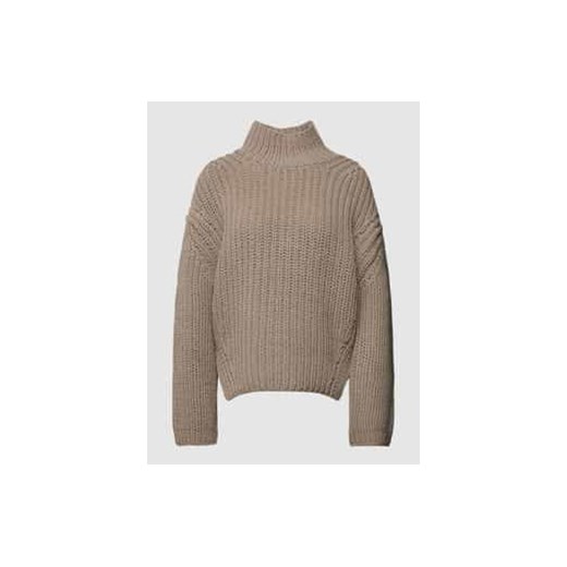 Sweter wełniany o kroju oversized z imitacji dzianiny ze sklepu Peek&Cloppenburg  w kategorii Swetry damskie - zdjęcie 177820778
