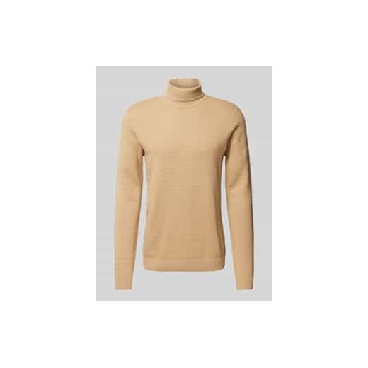 Sweter z dzianiny z golfem ze sklepu Peek&Cloppenburg  w kategorii Swetry męskie - zdjęcie 177821247