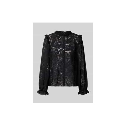 Bluzka o kroju regular fit ze koronką szydełkową model ‘YARROW’ ze sklepu Peek&Cloppenburg  w kategorii Bluzki damskie - zdjęcie 177821556