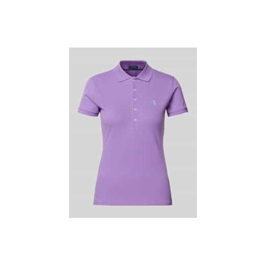Koszulka polo z czystej bawełny z wyhaftowanym logo model ‘JULIE’ ze sklepu Peek&Cloppenburg  w kategorii Bluzki damskie - zdjęcie 177821975