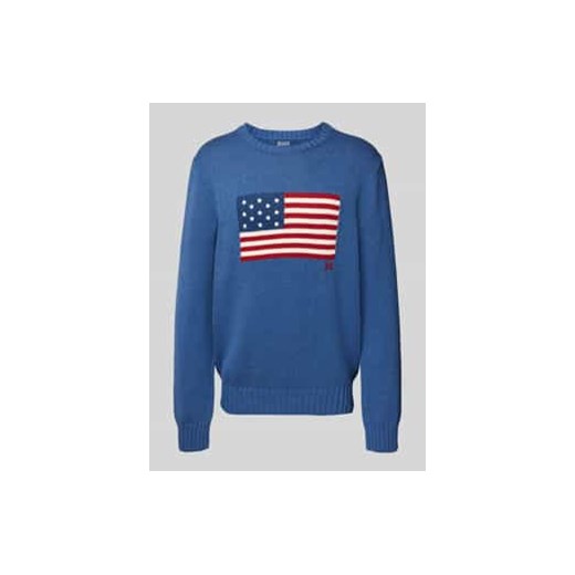 Sweter z dzianiny z okrągłym dekoltem ze sklepu Peek&Cloppenburg  w kategorii Swetry męskie - zdjęcie 177822457