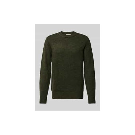 Sweter z dzianiny z prążkowanymi wykończeniami model ‘Karl’ ze sklepu Peek&Cloppenburg  w kategorii Swetry męskie - zdjęcie 177822888