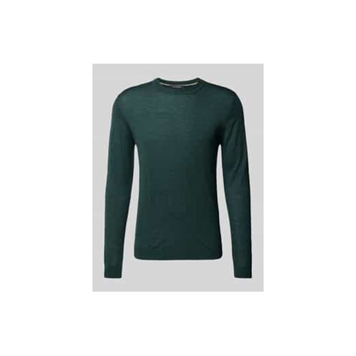 Sweter z dzianiny z okrągłym dekoltem ze sklepu Peek&Cloppenburg  w kategorii Swetry męskie - zdjęcie 177823088