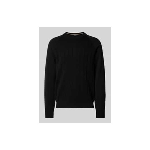 Sweter z dzianiny z mieszanki żywej wełny model ‘Belugo’ ze sklepu Peek&Cloppenburg  w kategorii Swetry męskie - zdjęcie 177823538