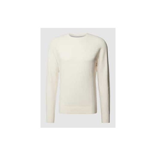 Sweter z dzianiny z okrągłym dekoltem ze sklepu Peek&Cloppenburg  w kategorii Swetry męskie - zdjęcie 177823558