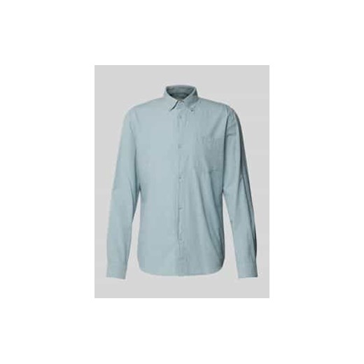 Koszula casualowa o kroju shaped fit z delikatnym,wielokolorowym,fakturowanym wzorem ze sklepu Peek&Cloppenburg  w kategorii Koszule męskie - zdjęcie 177824208