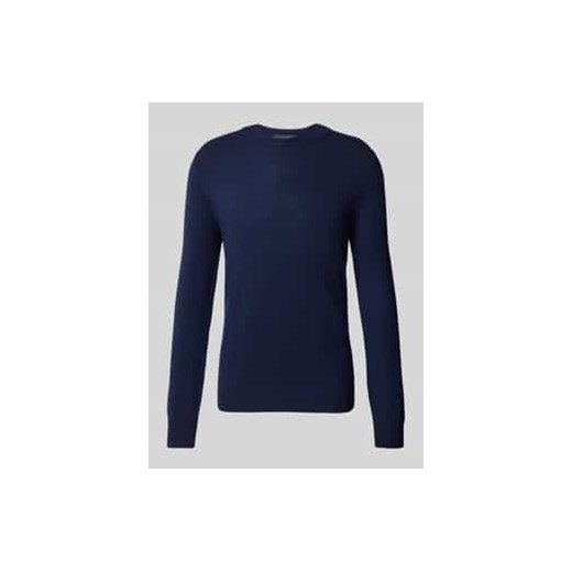 Sweter z dzianiny z prążkowanymi wykończeniami ze sklepu Peek&Cloppenburg  w kategorii Swetry męskie - zdjęcie 177824319
