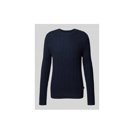 Sweter z dzianiny o kroju regular fit z mieszanki wełny ze ściegiem warkoczowym ze sklepu Peek&Cloppenburg  w kategorii Swetry męskie - zdjęcie 177824517