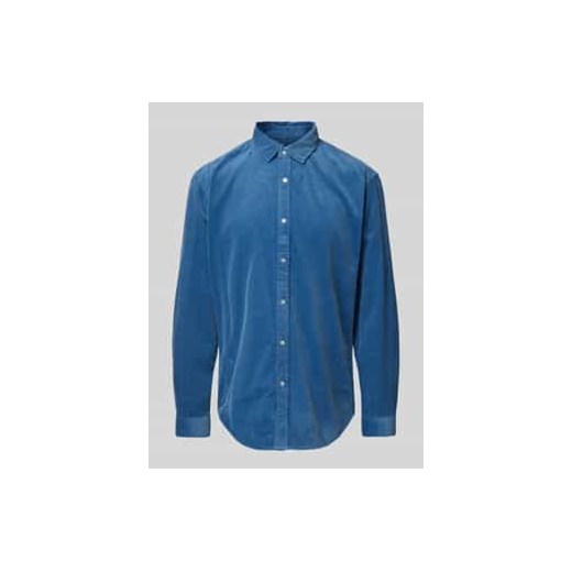 Koszula sztruksowa o kroju tailored fit z kołnierzykiem typu kent ze sklepu Peek&Cloppenburg  w kategorii Koszule męskie - zdjęcie 177824825