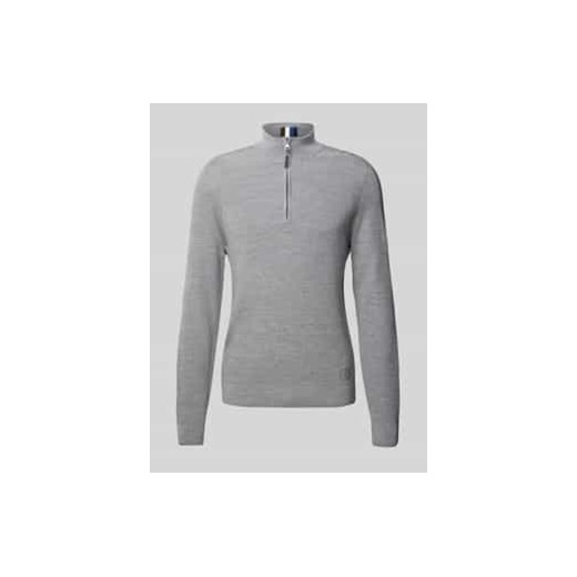 Sweter z dzianiny ze stójką model ‘Steffen’ ze sklepu Peek&Cloppenburg  w kategorii Swetry męskie - zdjęcie 177825387