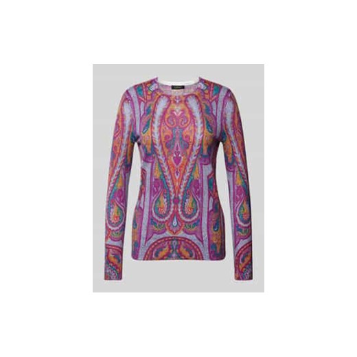 Sweter z dzianiny z prążkowanymi wykończeniami model ‘SHAVONNE’ ze sklepu Peek&Cloppenburg  w kategorii Swetry damskie - zdjęcie 177825458